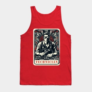 The Technician Magician Handyman Engine Fixer Tarot Card Pun Tank Top